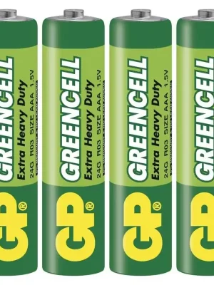 Výhodná Nabídka GP zinková baterie GREENCELL AAA (R03), 4SH *B12104