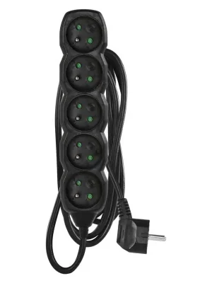 Zlevněný PRODLUŽKA 5Z 3M 1,5MM ČERNÁ *PC0513R emos