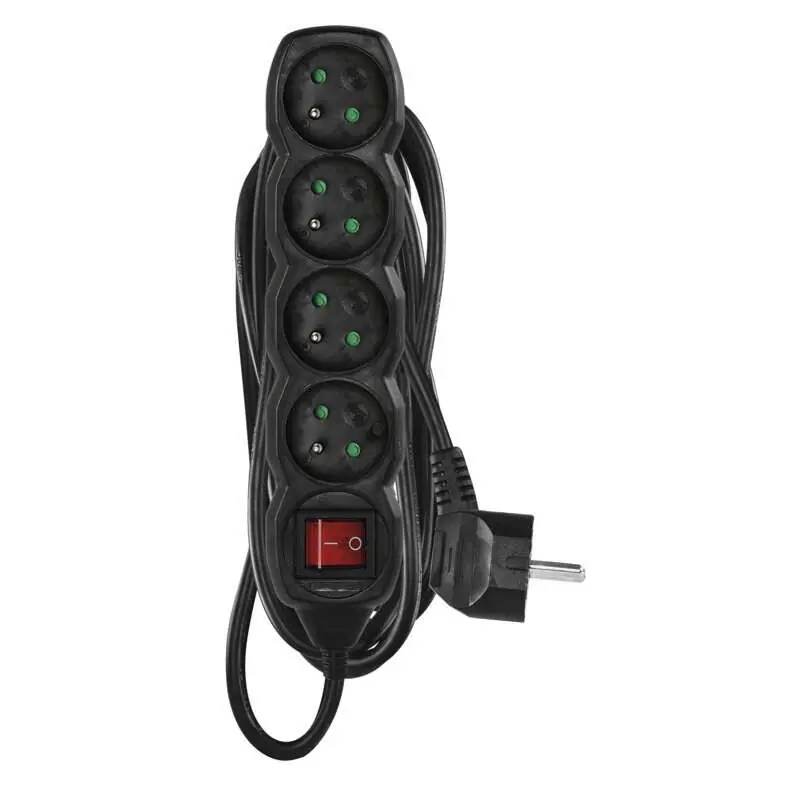 PRODLUŽKA 4Z 5M S VYP. 1,5MM ČERNÁ *PC1415R emos Vysoce Kvalitní