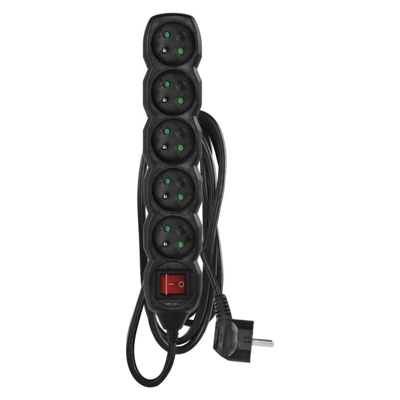 Přímo Od Výrobce PRODLUŽKA 5Z 3M S VYP. 1,5MM ČERNÁ *PC1513R emos