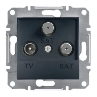 Asfora - Zásuvka TV-SAT-SAT, koncová, antracit *EPH3600171 Schneider electric Nejlepší Volba