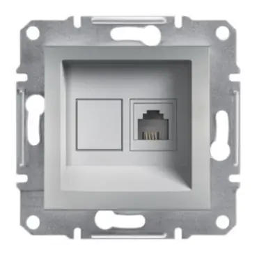 Asfora - Zásuvka telefonní RJ11, alu *EPH4100161 Schneider Electric Nízká Cena