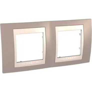 Akce Unica Plus - Krycí rámeček dvojnásobný, Mink/Marfil *MGU6.004.574 Schneider Electric