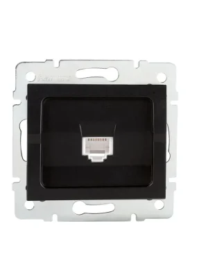 Zásuvka LOGI 02-1390-042 datová RJ45Cat 5e barva černá matná 33585 Kanlux Originální