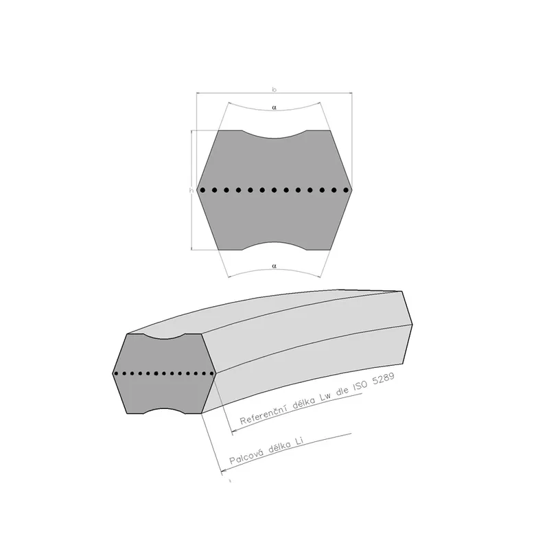 Autentický Řemen šestihranný 13/HAA 2878 Lw 112" Sanok