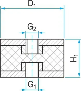 Silentblok typ 3 - 75x50 M10 Akce