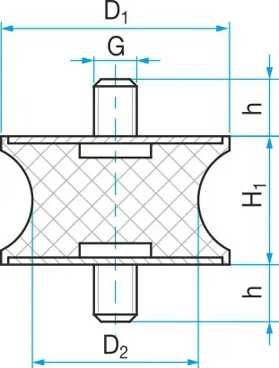 Levný Silentblok TP1 - 30x25/20 M8x23