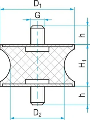 Výhodná Nabídka Silentblok TP1 - 55x44/45 M8x28