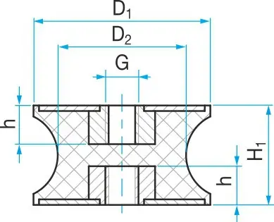 Zlevněný Silentblok TP3 - 20x14/15 M4x4