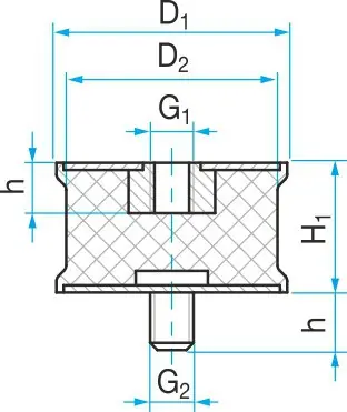 Nejprodávanější Silentblok SP2 - 75x70/40 M12/M12x37