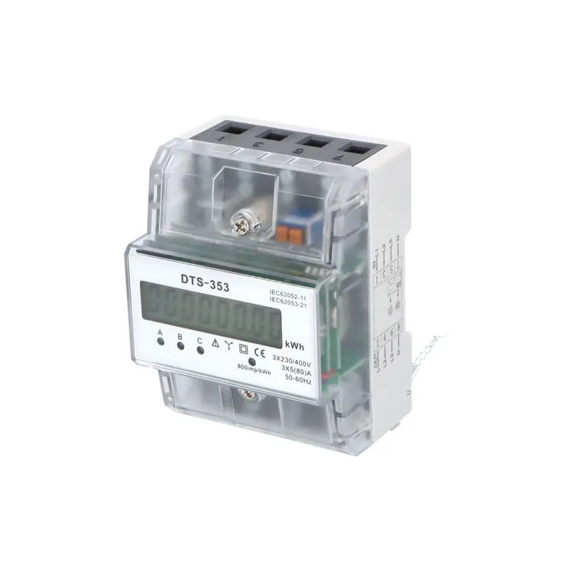 ELEMAN Elektroměr DTS 353-L 80A 3 fázový 1s LCD Vrácení Zdarma