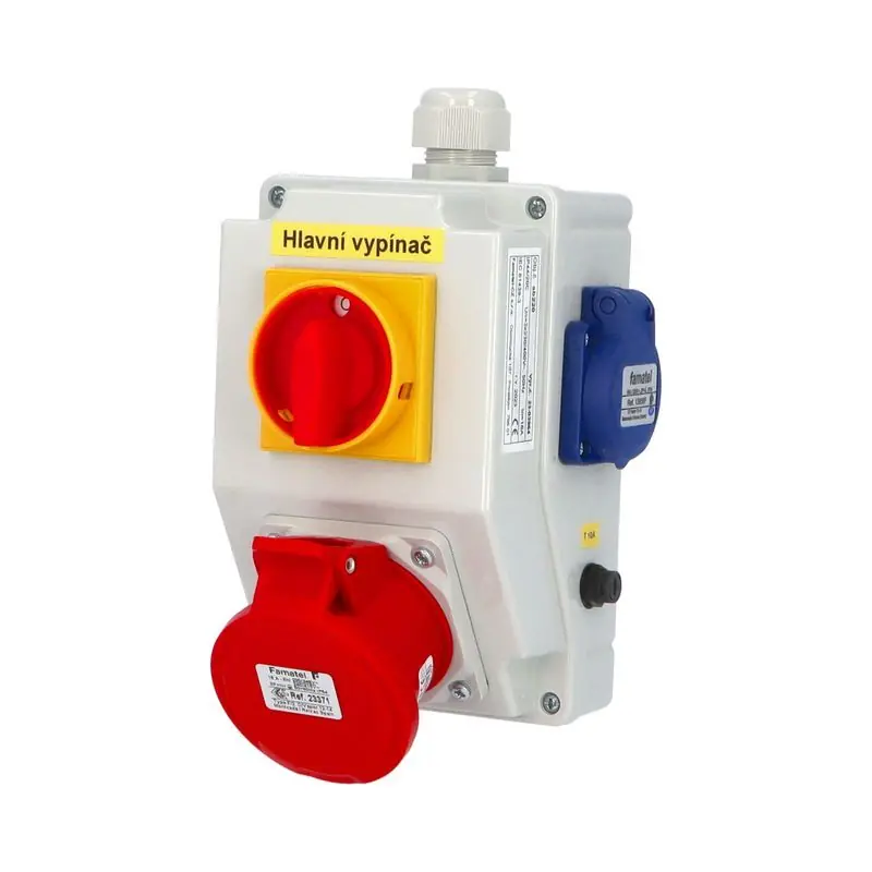 FAMATEL Kombinace SB220 3xzásuvka +spínač IP44 Odeslání Ihned