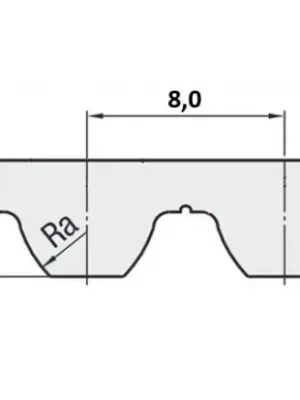Značkový Řemen ozubený 760 S8M optibelt STD rukáv