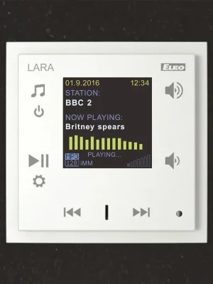 Zlevněný Radio LARA-bílé (vč. krytu ,rámečeku)