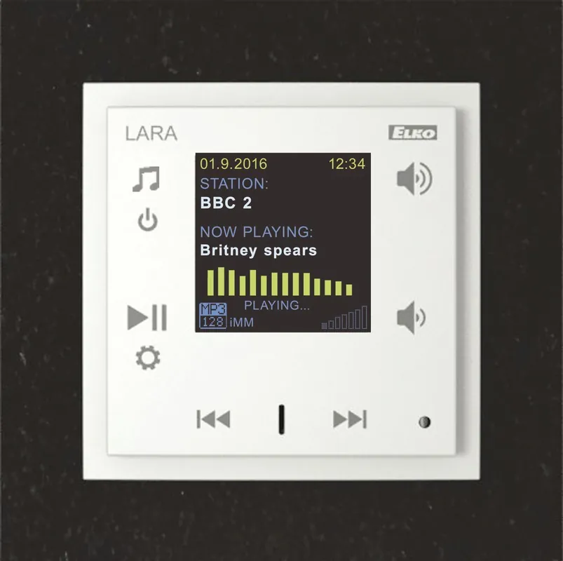 Zlevněný Radio LARA-bílé (vč. krytu ,rámečeku)