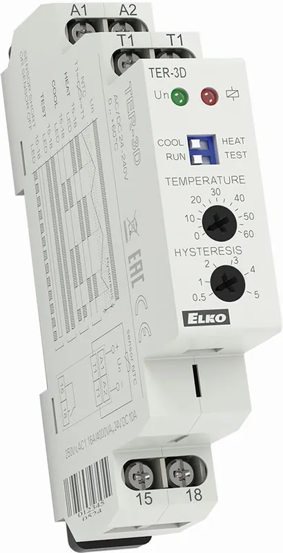 ELKOEP Termostat TER-3D AC/DC 24-240 V Ověřený