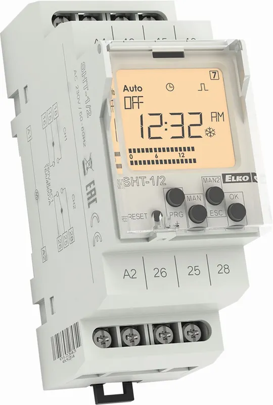 ELKO EP Hodiny spínací SHT-1/2 UNI Digitální 16A 230V AC IP10 Sleva