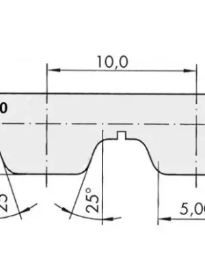 Značkový Řemen ozubený AT10 1800 optibelt Alpha Power rukáv