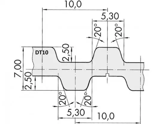 Top Prodej Řemen ozubený DT10 1200 optibelt Alpha Power rukáv