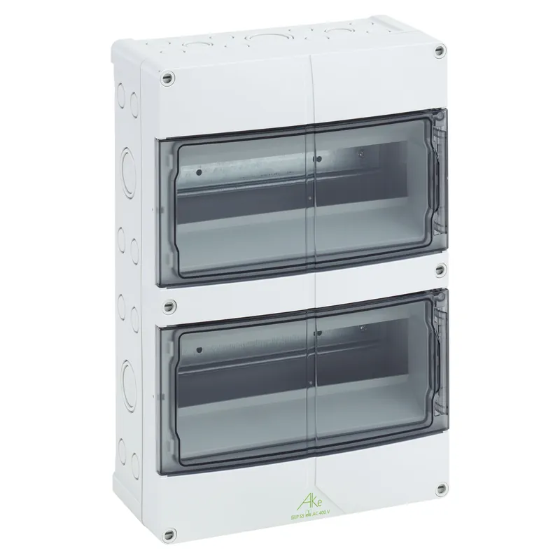 SPELSBERG Skříň AKe 24 400V AC 24TE 250x370x122mm, na omítku, průhledné dveře, IK07, IP55 šedá Vrácení Zdarma