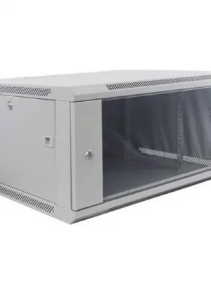 Zlevněný Nástěnný datový rozvaděč LAN-TEC, svařený 19" 9U 600x450 skleněné dveře šedý WM.6409.G 2011-056