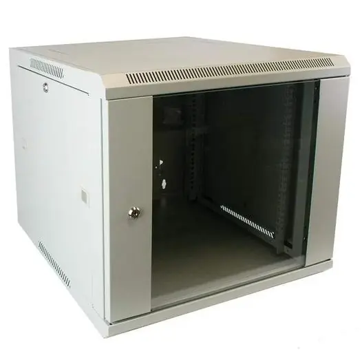 Nástěnný datový rozvaděč LAN-TEC, složený 19" 18U 600x600 skleněné dveře šedý WM.6618.G 2011-060 Koupit Online