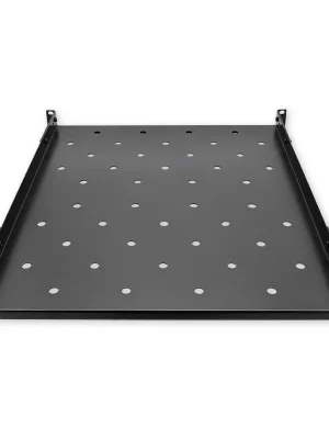 Police LAN-TEC 19" s perforací 1U hloubka 450mm nosnost 60 kg, úchyt na přední a zadní lišty, černá SH.0450.Z60 1911-018 Akční Nabídka
