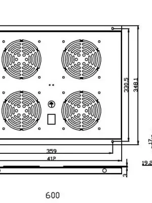 Ventilační jednotka LAN-TEC stropní pro stojací rozvaděče HL. 600 FU.P600.004 230V bez termostatu 1909-044 Koupit Online
