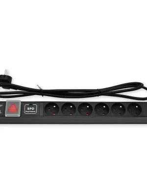 Napájecí panel LAN-TEC 19" 1U 6X230V vyp, přepěťová ochrana PD.0605.200, 1811-004 Kup Teď