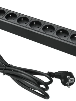 Rychlé Dodání Napájecí panel LAN-TEC 19" 1U, 8X230V vypínač PD.0801.001, 1007-002