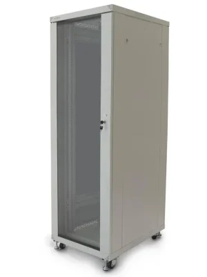Stojanový datový rozvaděč LAN-TEC 42U 600x800 sklo/perforace šedý PSD.6842.G 2011-063 Dokud Zásoby Vydrží