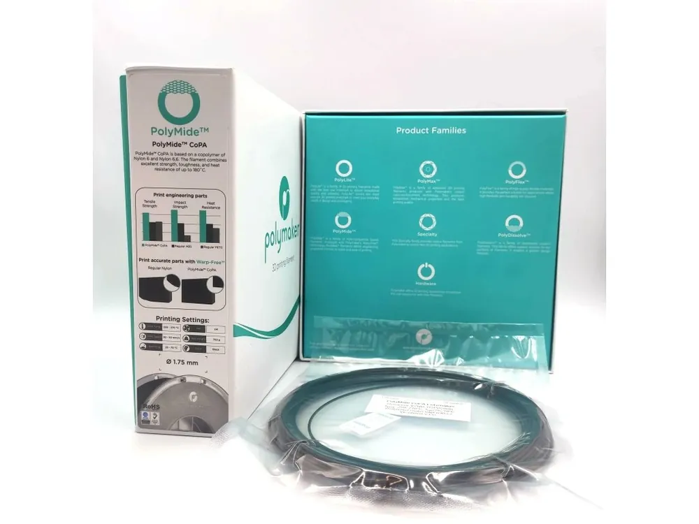VZOREK 20 METRŮ - PolyMide CoPa Nylon filament černý 1,75 mm Polymaker Nová Kolekce