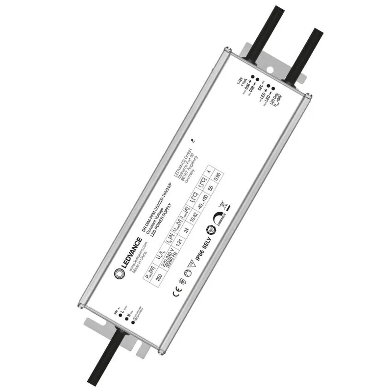 LED driver LEDVANCE DR DIM-PFM-250/220-240/24/P 24VDC 10,42A 250W 1-10V stmívatelný IP66 Ověřený