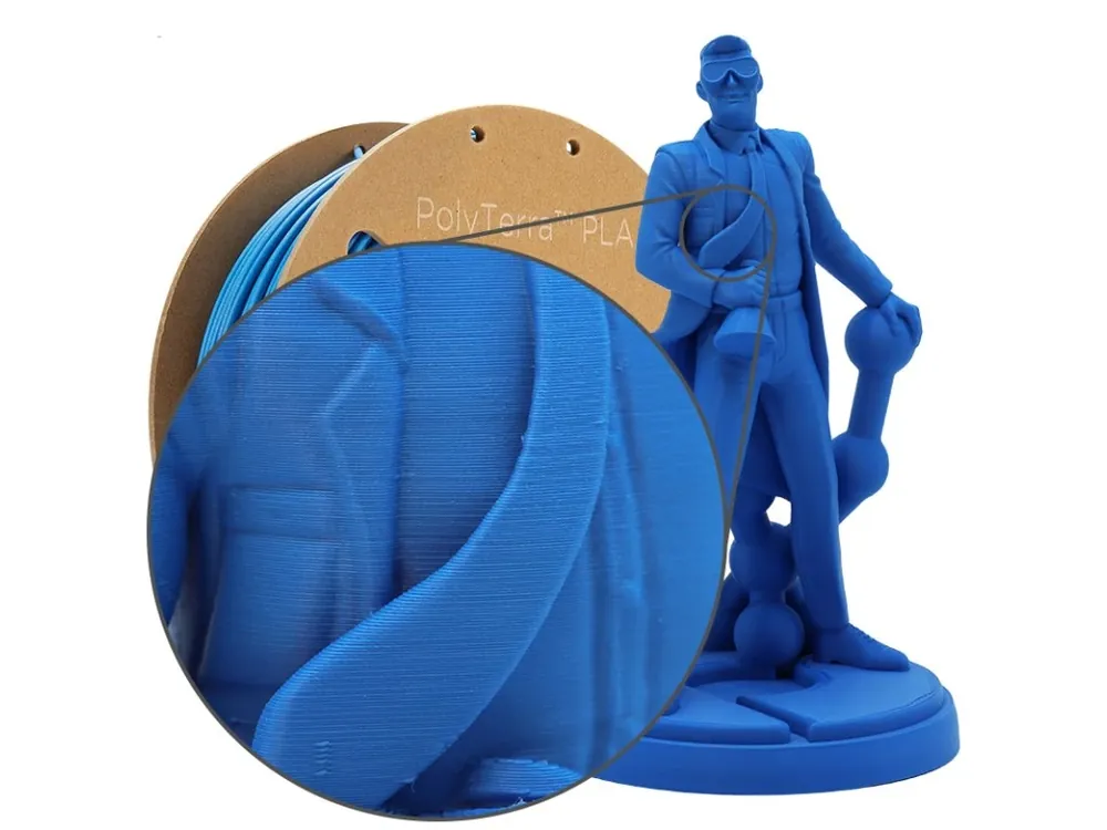 Cenová Bomba PLA PolyTerra filament safírově modrý 1,75 mm Polymaker 1000 g