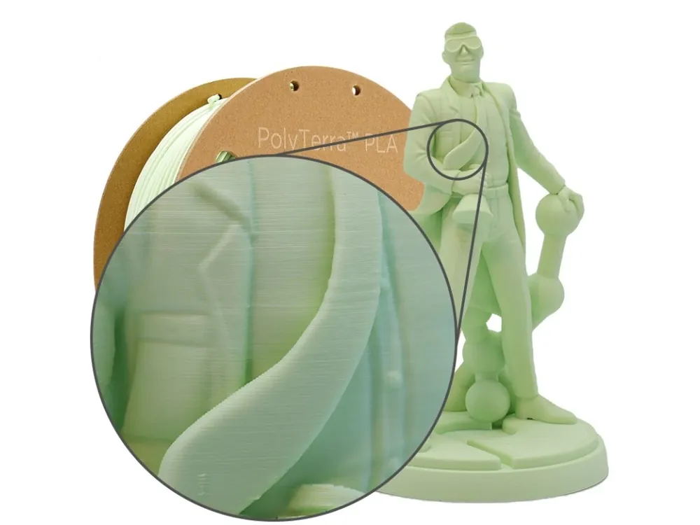 PLA PolyTerra filament Mint 1,75 mm Polymaker 1000 g Levný