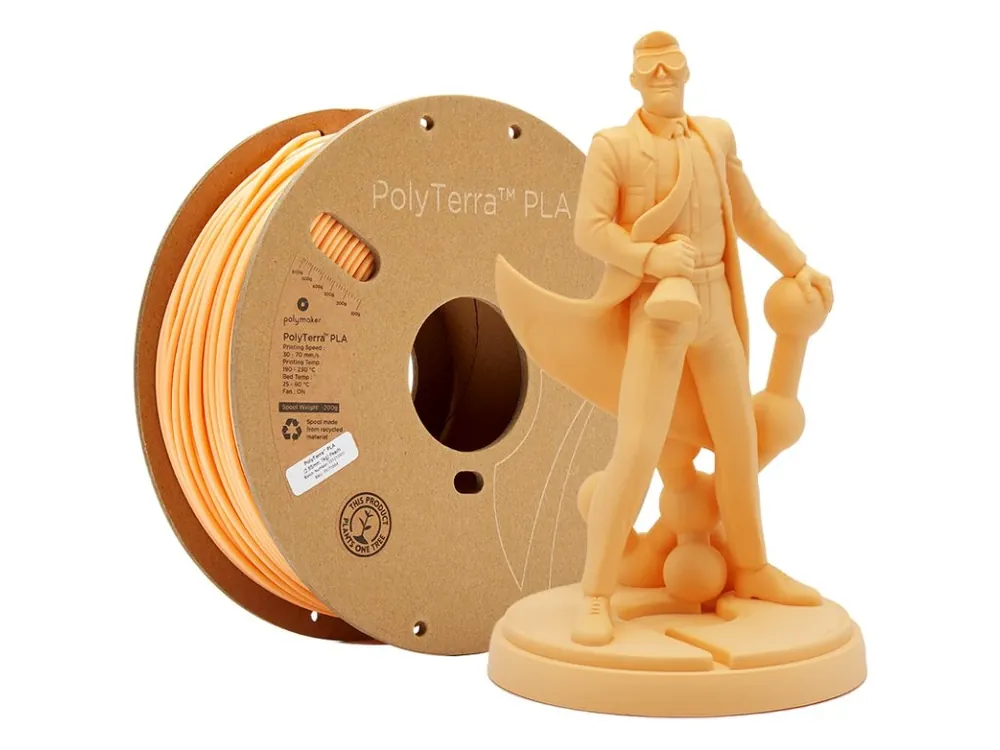 PLA PolyTerra filament Peach 1,75 mm Polymaker 1000 g Značkový