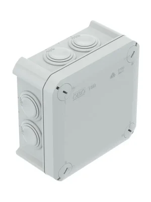 Značkový OBO BETTERMANN Krabice T 60 odbočná, hranatá, 114x114x57mm, PP, IP66 šedá