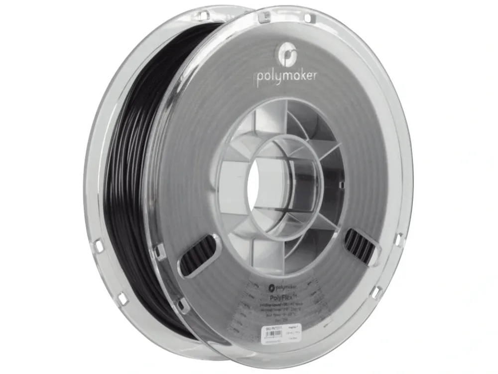 PolyFlex TPU-95A filament černý 1,75 mm Polymaker 750 g Expresní Doručení