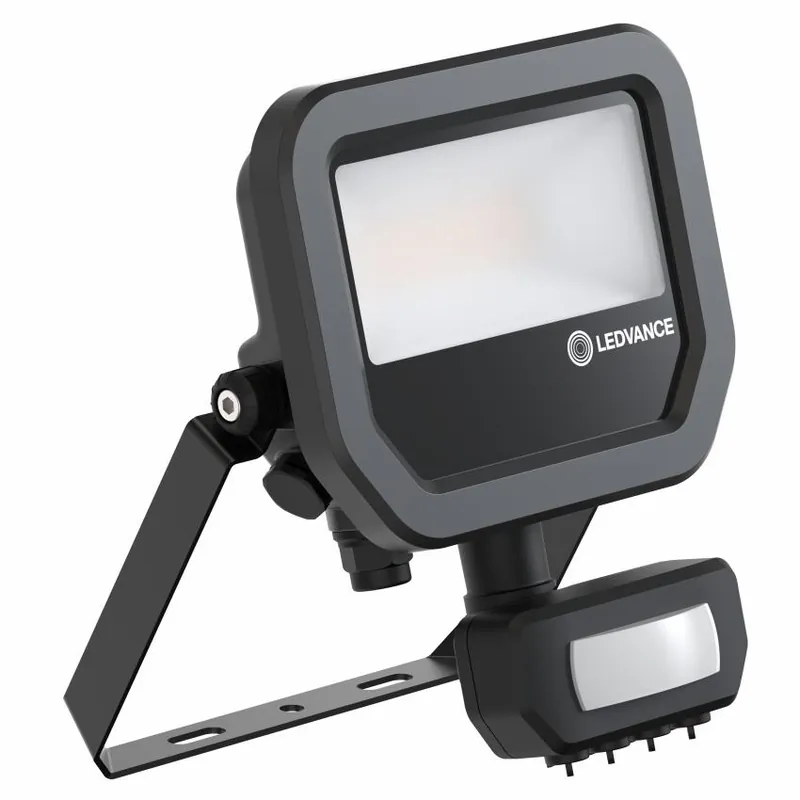 LED reflektor s pohybovým čidlem LEDVANCE FL 10 SN P 6W/8W 780 lm/1100 lm 3000K IP65 černý Výhodná Nabídka