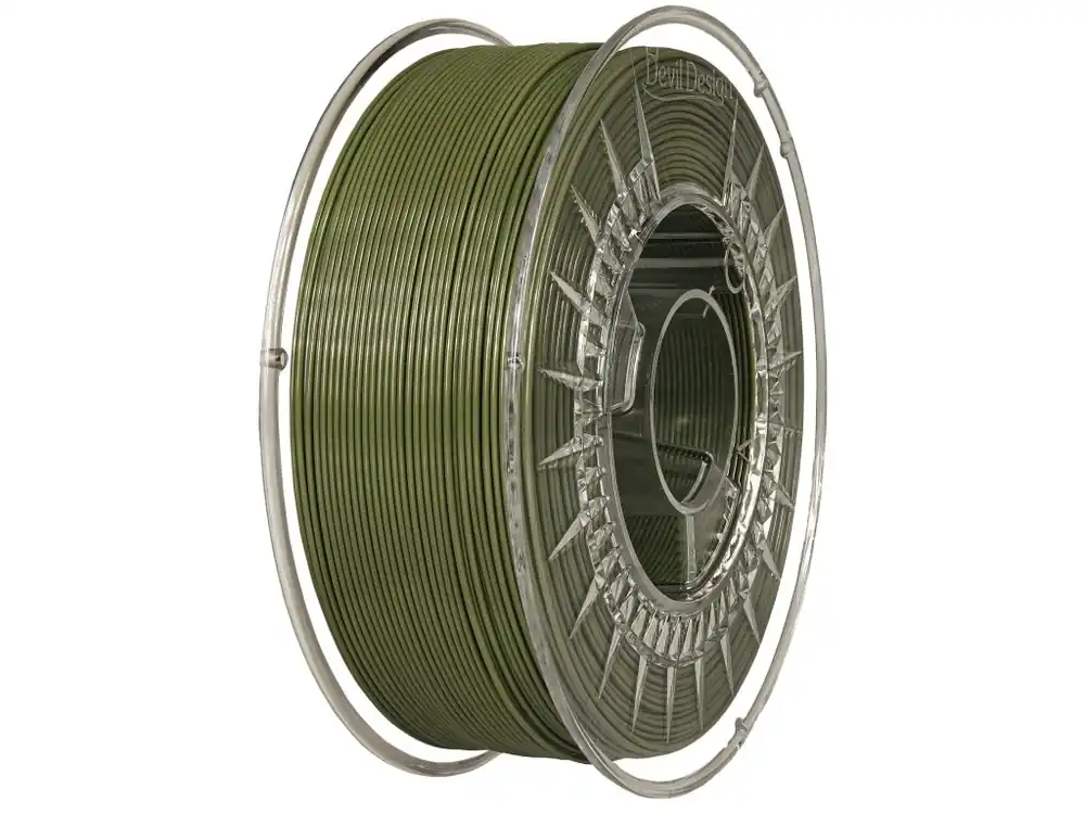 Autentický PLA filament 1,75 mm olivově zelená Devil Design 1 kg