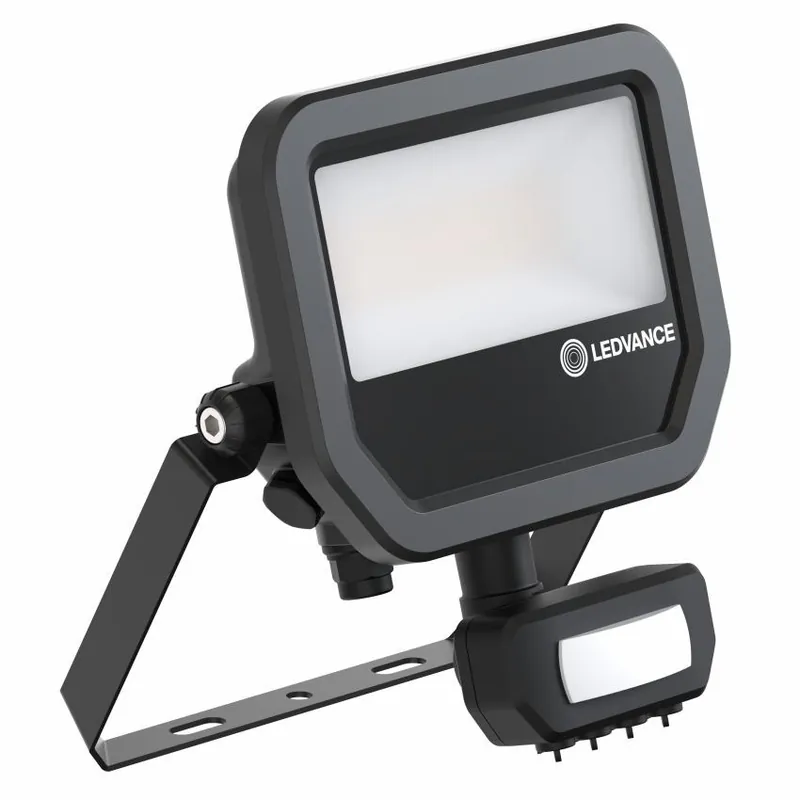 LED reflektor s pohybovým čidlem LEDVANCE FL 20 SN P 11W/17W 1465 lm/2200 lm 3000K IP65 černý Finální Výprodej