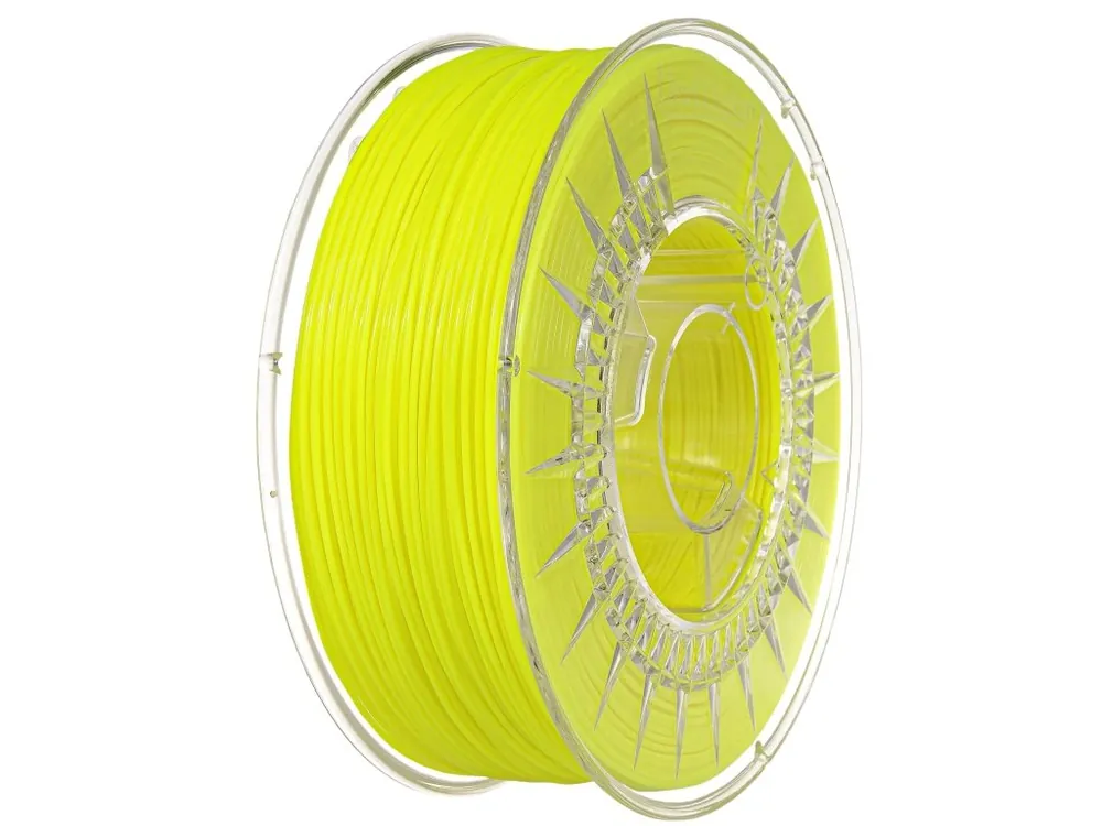 Vysoce Kvalitní PLA filament 1,75 mm super žlutá Devil Design 1 kg