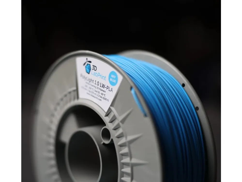 Speciální Cena PolyLight 1.0 LW PLA sky blue filament 1,75 mm 3DLabPrint 1 kg