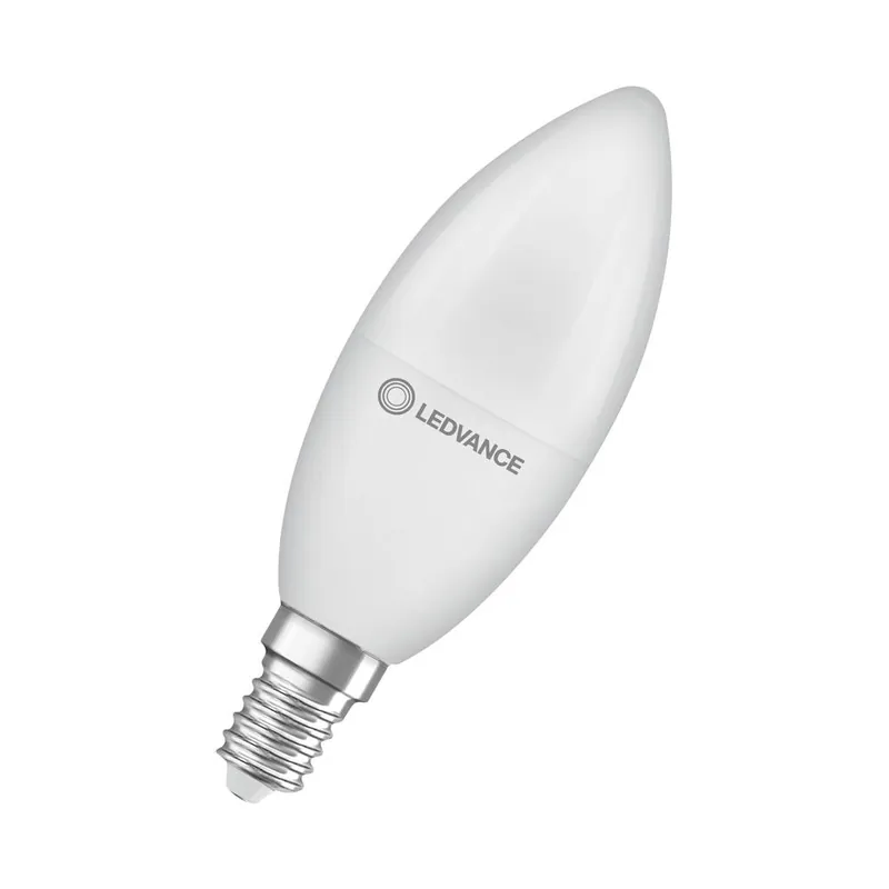 LED žárovka svíčka LEDVANCE Value CLB60 E14 7.5W (60W) 806 lm 2700K 827 matná Nejprodávanější
