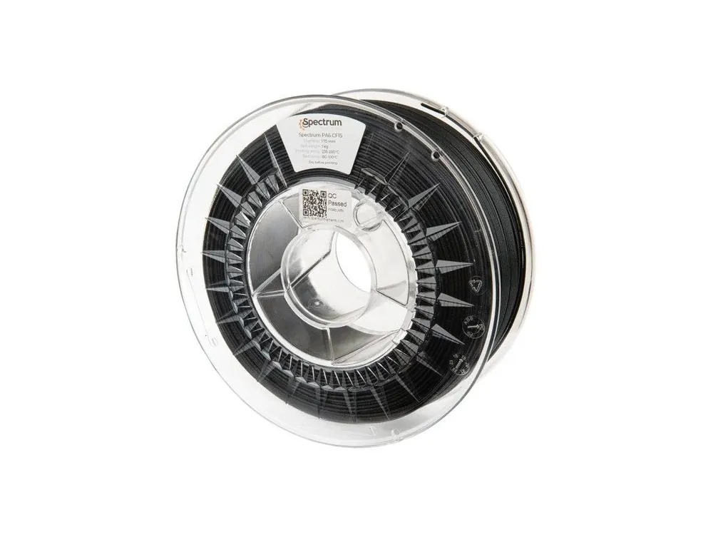 Ověřený Nylon PA6 LW s carbonem CF15S černý 1,75 mm 0,5 kg Spectrum