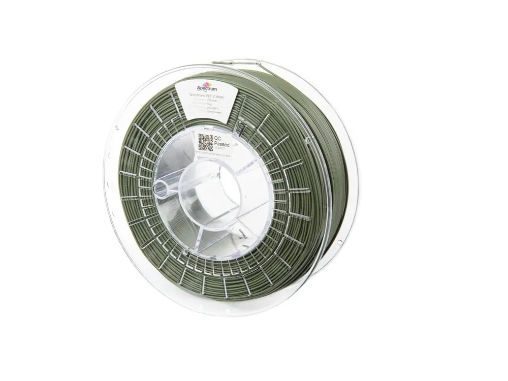 PETG MATT filament Olive Green, 1,75 mm Spectrum 1 kg Novinka