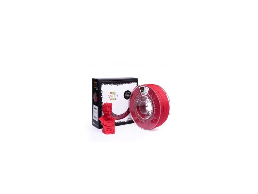 ABS filament cherry red 1,75 mm Print With Smile 1 kg Novinka