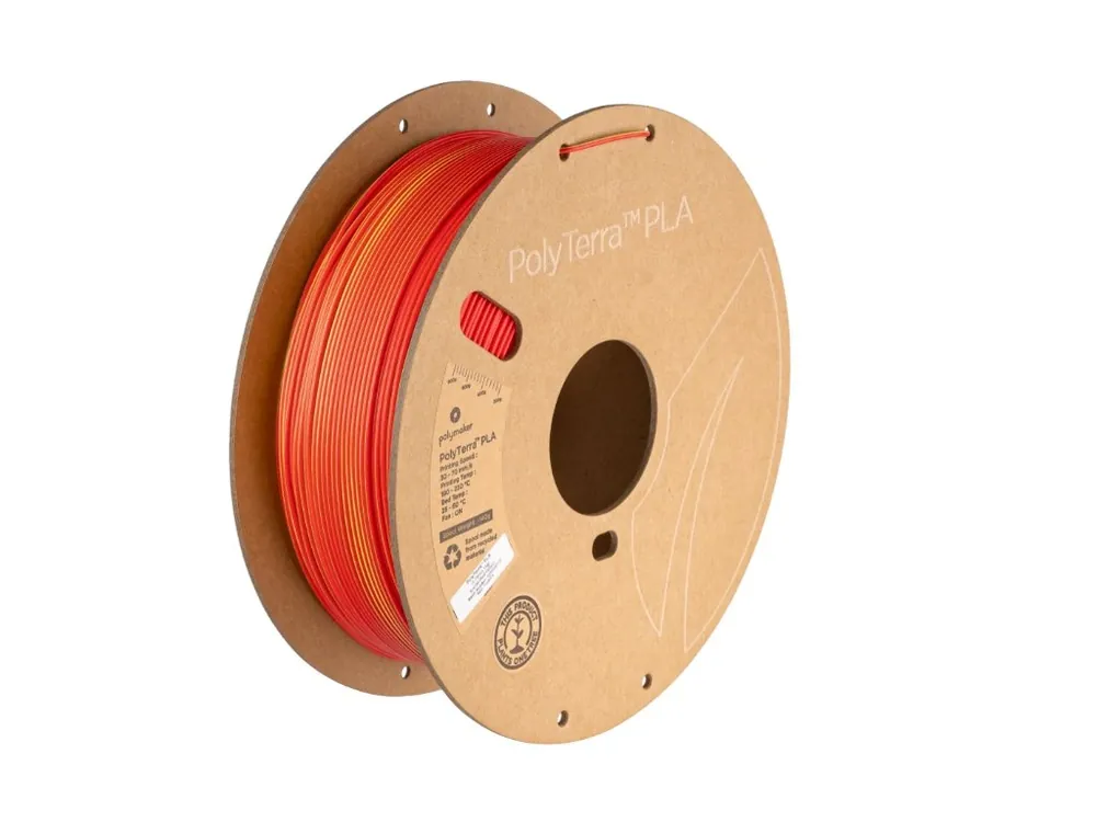 Výhodná Nabídka PLA Dual PolyTerra filament Sunrise (Red-Yellow)1,75 mm Polymaker 1 kg