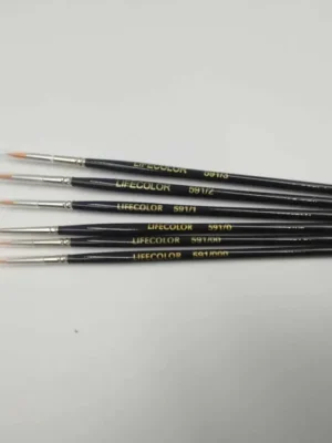 Kulatý štětec LifeColor Golden Toray s umělým vlasem 000 Zlevněný