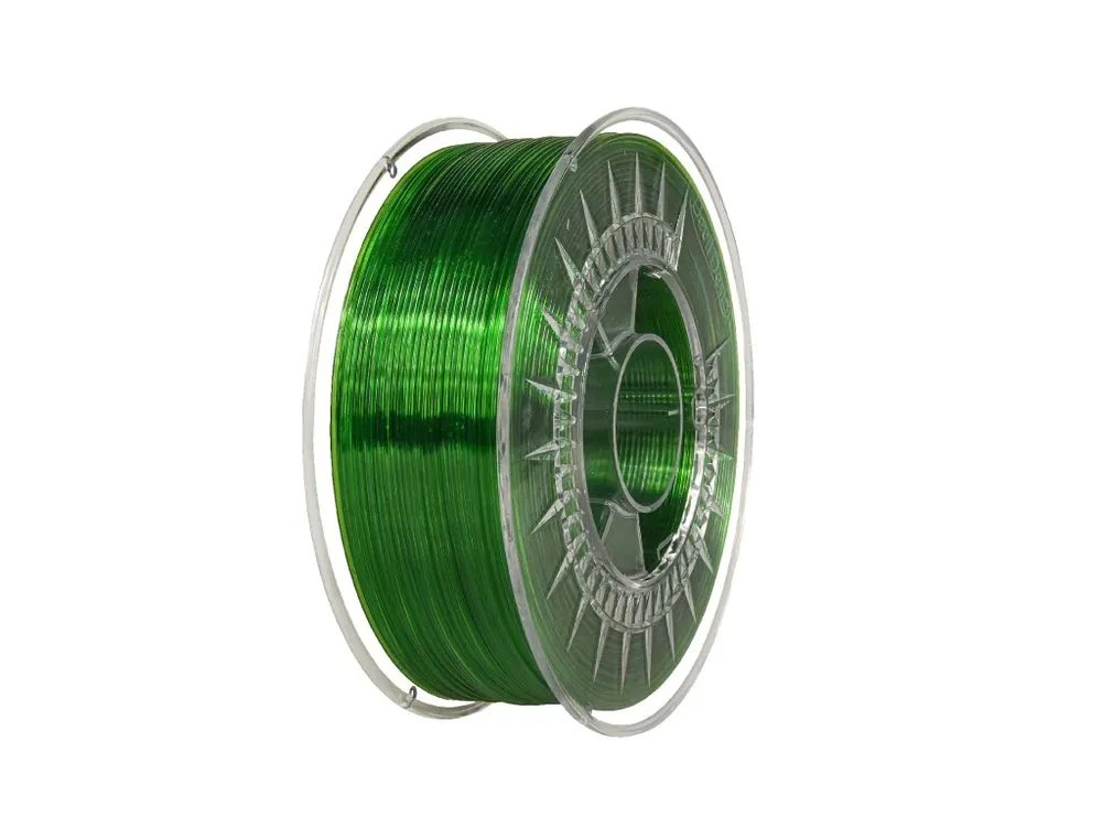 Bezpečná Platba PET-G filament 1,75 mm zelený transparentní green transparent 2 Devil Design 1 kg
